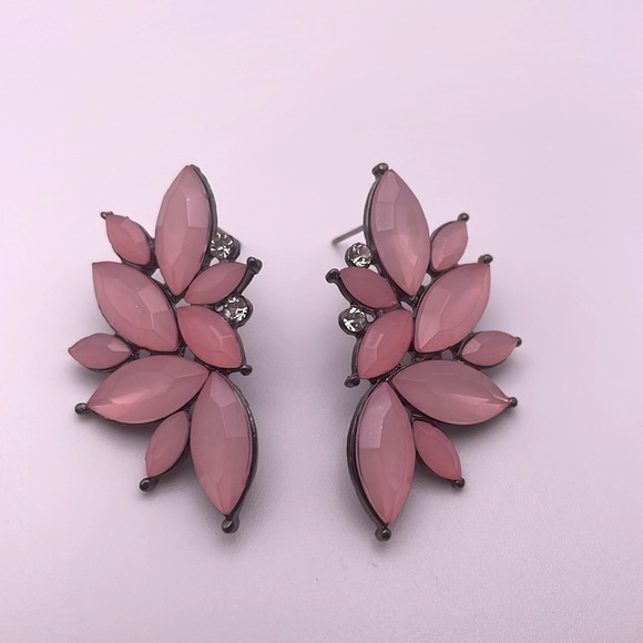 Sweet Pink Crystal Earrings - Picture 3 of 5